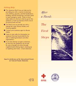 Getting Help ■ The American Red Cross can help you by ■  ■