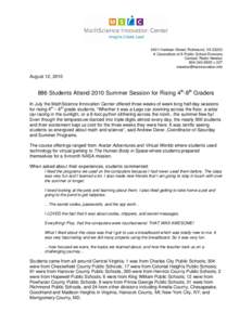 Microsoft Word - FINAL READY TO POST[removed]Summer Student Programs.doc
