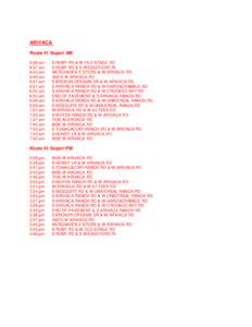 ARIVACA Route 41 Sopori AM 6:36 am 6:37 am 6:43 am 6:46 am