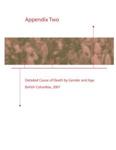 Appendix Two  Detailed Cause of Death by Gender and Age British Columbia, 2007  174