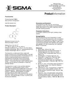 Fluorescamine Product Number F 9015 Store at Room Temperature