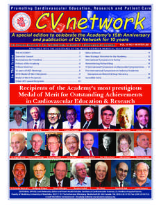 Promoting Cardiovascular Education, Research and Patient Care  A special edition to celebrate the Academy’s 15th Anniversary