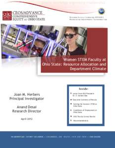 Women STEM Faculty at Ohio State: Resource Allocation and Department Climate Women STEM Faculty at  Ohio State: Resource Allocation and