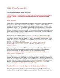 Environmental social science / National Institute for Occupational Safety and Health / Occupational hygiene / Medical toxicology / Clinical Toxicology / Professional degrees of public health / Environmental health / John Howard / Scandinavian Journal of Work /  Environment & Health / Health / Industrial hygiene / Occupational safety and health