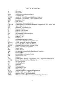 US EPA: OSWER: Risk Assessment Guidance for Superfund, January[removed]Acronyms