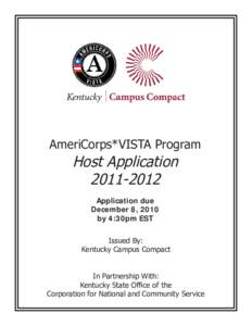 AmeriCorps*VISTA Program  Host Application[removed]Application due December 8, 2010