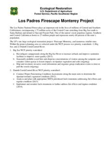 Los Padres Firescape Monterey Project
