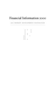 Financial Information 2000 als therapy development foundation Financial Report 2000