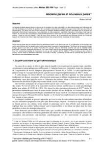 Anciens pères et nouveaux pères Matteo SELVINI Page 1 surAnciens pères et nouveaux pères12 __________________________________________________________________________