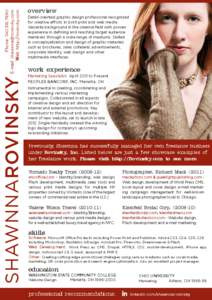 CV/Resume of Shawnna Rovinsky