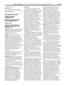 Federal Acquisition Regulation / Military-industrial complex / Politics of the United States / Federal Register / United States Department of Defense / Systems Engineering and Technical Assistance / Berry Amendment / United States administrative law / Government / Government procurement in the United States