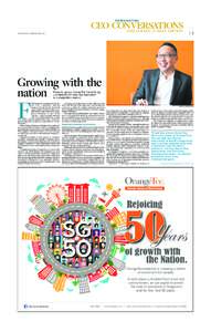 CEO CONVERSATIONS 2015 golden jubilee edition The Business Times | Wednesday, July 15, 2015  |5