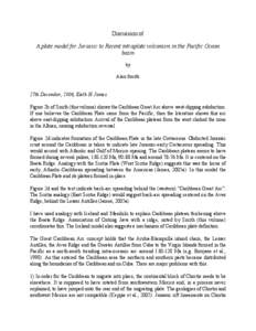 Discussion of A plate model for Jurassic to Recent intraplate volcanism in the Pacific Ocean basin by Alan Smith 27th December, 2006, Keith H. James