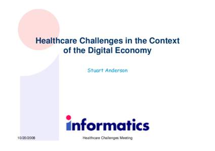 Healthcare Challenges in the Context of the Digital Economy