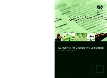 This new third edition has been produced to incorporate more new developments that impact how cooperative law is being developed. These new developments are multiple and include a general trend in the harmonization of la