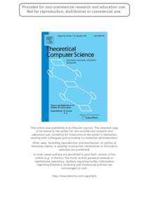 This article was published in an Elsevier journal. The attached copy is furnished to the author for non-commercial research and education use, including for instruction at the author’s institution, sharing with colleag