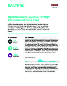 CASE STUDY  Optimize Daily Revenue Through Personalized Send Time In 2004, several employees from CollegeHumor.com decided to go into the t-shirt business in an attempt to help consumers have fun and laugh