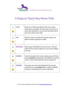 Microsoft Word - 5 Steps to Teaching Any Horse Trick