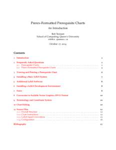 Prerex-Formatted Prerequisite Charts An Introduction Bob Tennent School of Computing, Queen’s University [removed] October 17, 2014