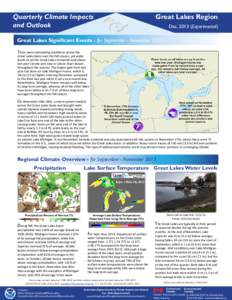 Great Lakes Region  Quarterly Climate Impacts and Outlook  Dec[removed]Experimental)