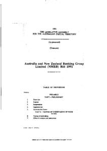 1991 THE LEGISLATIVE ASSEMBLY FOR THE AUSTRALIAN CAPITAL TERRITORY (As presented) (Treasurer)