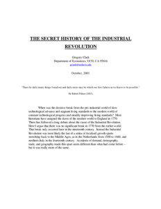 Economic growth / Industrial Revolution / Macroeconomics / Technology / Business / Great Divergence / Productivity / Real wage / Labour economics / Economics / Employment compensation / Welfare economics