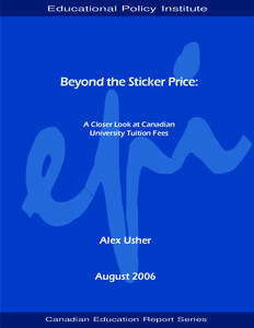 i p e Educational Policy Institute  Beyond the Sticker