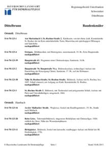 Regierungsbezirk Unterfranken Schweinfurt Dittelbrunn