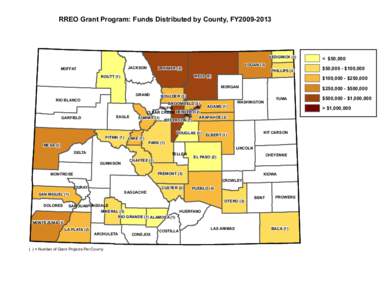 RREO Grant Program: Funds Distributed by County, FY2009[removed]SEDGWICK (1) JACKSON  MOFFAT