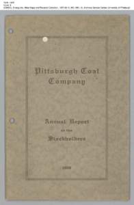 1928, 1928 Folder 8 CONSOL Energy Inc. Mine Maps and Records Collection, [removed], AIS[removed], Archives Service Center, University of Pittsburgh 1928, 1928 Folder 8