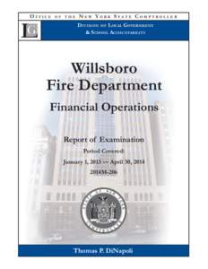 Willsboro Fire Department - Financial Operations