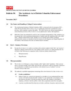 Administrative law / Architecture / Law in the United Kingdom / Education / Architects Registration in the United Kingdom / Architectural Institute of British Columbia / Canadian architecture