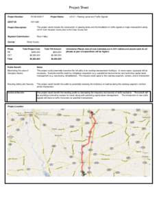 Project Sheet Project Number: RC08GDOT ID: