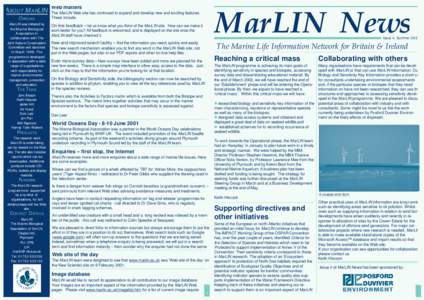 ABOUT MARLIN ORIGINS MarLIN was initiated by the Marine Biological ASsociation in collaboration with The