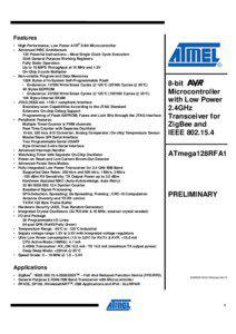 ATmega128RFA1 Features ®