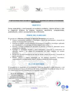 Subsecretaría de Educación Superior Dirección General de Educación Superior Tecnológica Instituto Tecnológico de Tuxtla Gutiérrez “CONVOCATORIA PARA EXAMEN DE INGRESO A LA MAESTRIA EN CIENCIAS EN INGENIERÍA MEC