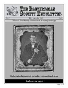 The Daguerreian Society Newsletter Vol. 21