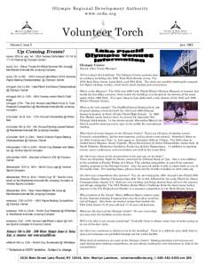 Olympic Regional Development Authority www.orda.org Volunteer Torch Volume 2, Issue 5