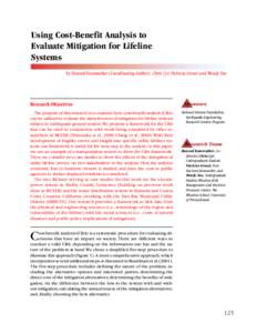 Using Cost-Benefit Analysis to Evaluate Mitigation for Lifeline Systems[removed])