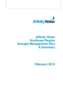 AWSE Drought Management Plan Summary Feb 13