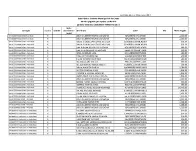 .  del 01 de Abril al 30 de Junio 2017 Ente Público: Sistema Municipal DIF de Chalco Montos pagados por ayudas y subsidios periodo trimestral (SEGUNDO TRIMESTRE 2017)