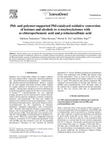 Nuclear magnetic resonance / Spectroscopy / P-Toluenesulfonic acid / Nuclear magnetic resonance spectroscopy / Tosyl / Proton NMR / Vitexin / Oxoammonium-catalyzed oxidation / Chemistry / Organic chemistry / Organic reactions