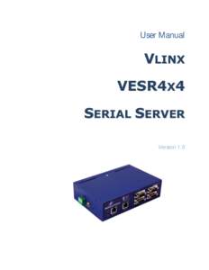 VESR4x4 - Manual - Vlinx Serial Server