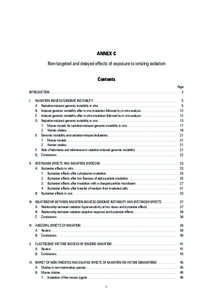 ANNEX C Non-targeted and delayed effects of exposure to ionizing radiation Contents Page INTRODUCTION. . . . . . . . . . . . . . . . . . . . . . . . . . . . . . . . . . . . . . . . . . . . . . . . . . . . . . . . . . . .