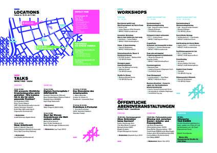 LOCATIONS Check in: ab 11 Uhr Impact Hub Linde