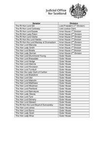 Scots law / Ann Paton /  Lady Paton / Judiciary of Scotland / Supreme Courts of Scotland / Senator of the College of Justice