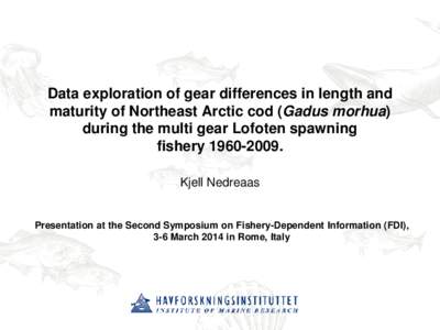Data exploration of gear differences in length and maturity of Northeast Arctic cod (Gadus morhua) during the multi gear Lofoten spawning fisheryKjell Nedreaas