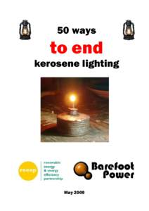 50 ways  to end kerosene lighting  May 2009