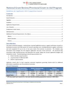 Public finance / Public economics / Federal grants in the United States / New investigator / Social Sciences and Humanities Research Council / Canadian Lung Association / Government / National Institutes of Health / Grants / Federal assistance in the United States / Research