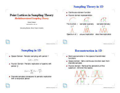 Sampling Theory in 1D Continuous-domain function